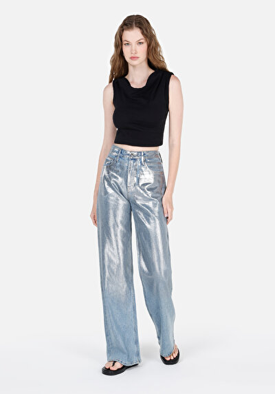 اعرض التفاصيل لـ نحيف  ياقة قارب مستقيم نسائي أسود بلا أكمام تي شيرت