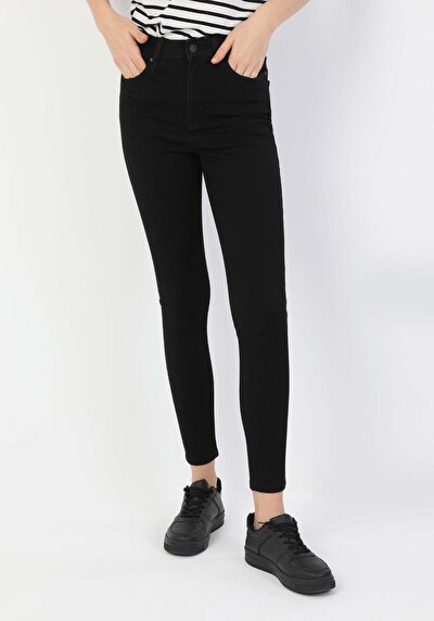 اعرض التفاصيل لـ   رفع الخصر ساق ضيقة نسائي جينز أسود
