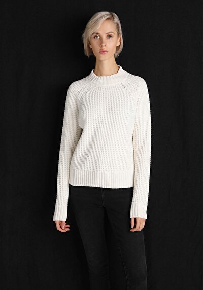 اعرض التفاصيل لـ  عادي رقبة مستديرة مستقيم سترة بيضاء نسائية