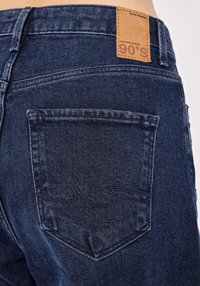 اعرض التفاصيل لـ Mom Fit ارتفاع الخصر تقلص الساق الجينز الرمادي للنساء