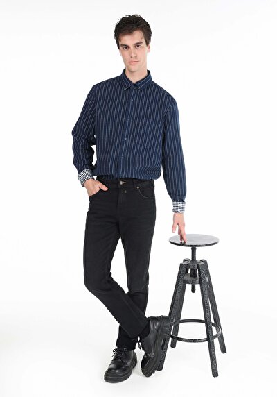 اعرض التفاصيل لـ مستقيم   الخصر مستقيم الساق الجينز للرجال