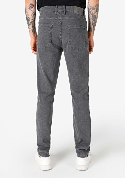 اعرض التفاصيل لـ مستقيم   الخصر مستقيم الساق الرجال السراويل الرمادية