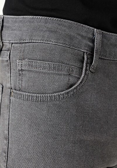 اعرض التفاصيل لـ مستقيم   الخصر مستقيم الساق الرجال السراويل الرمادية