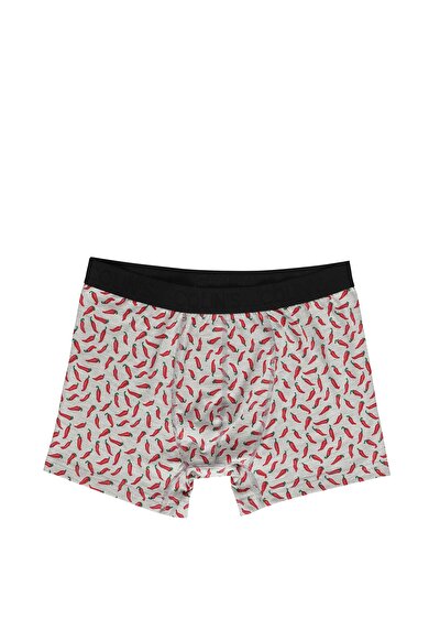 صورة من مودرن فيت مطبوع رجالي رمادي بوكسر