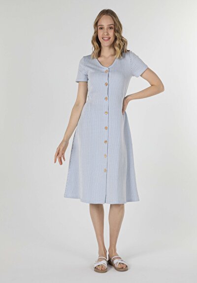 اعرض التفاصيل لـ أزرق للنساء فستان