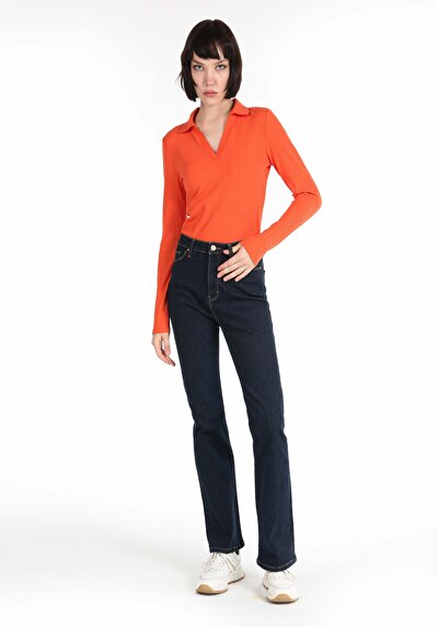 صورة من عادي   الخصر حذاء نسائي جينز نيلي