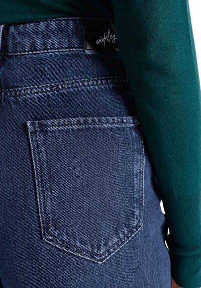 اعرض التفاصيل لـ   خصر عالي ساق واسعة جينز نسائي جينز