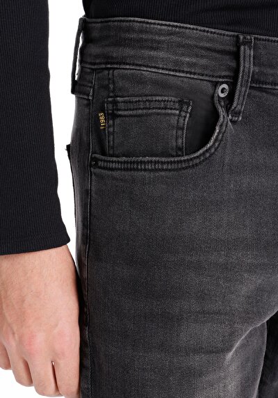 اعرض التفاصيل لـ سليم  خصر منخفض ساق ضيقة جينز أسود للرجال