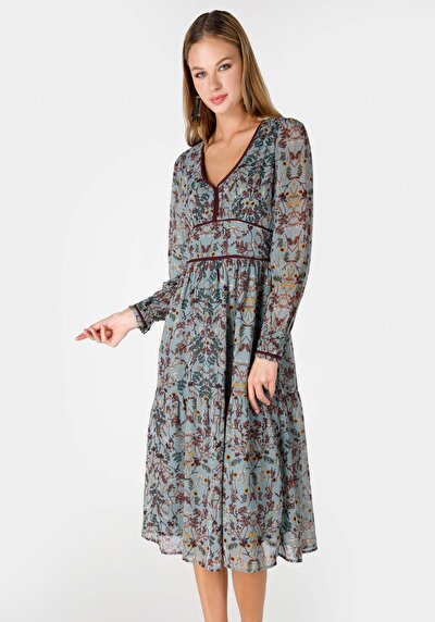 صورة من متعدد الألوان للنساء فستان