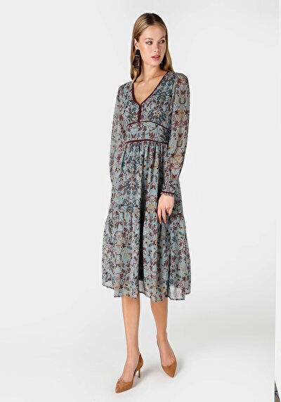 اعرض التفاصيل لـ متعدد الألوان للنساء فستان