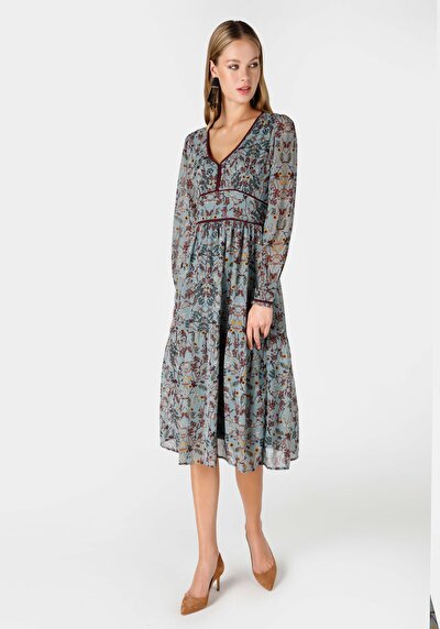 صورة من متعدد الألوان للنساء فستان