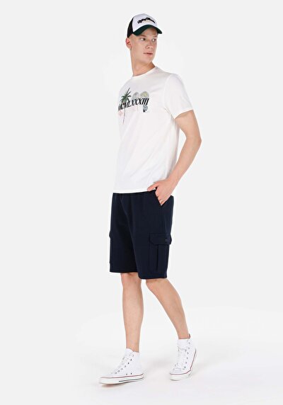 اعرض التفاصيل لـ ضيق   الخصر مستقيم رجالي شورت أزرق كحلي