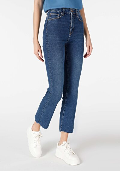 اعرض التفاصيل لـ عادي مناسب ارتفاع الخصر قصير الساق الإسبانية الجينز النسائي