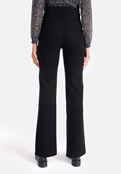 اعرض التفاصيل لـ عادي مقاس ارتفاع الخصر شق الساق الجينز النسائي النيلي