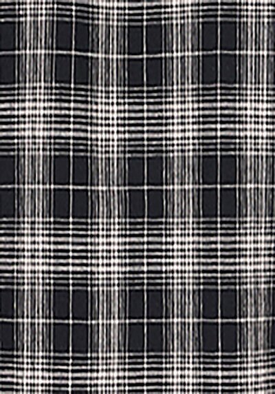 اعرض التفاصيل لـ قميص عادي رقبة منقوشة رجالي أسود قصيرة الأكمام قميص