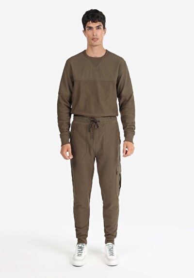 صورة من عادي   الخصر مستقيم رجالي بنطال رياضي أخضر