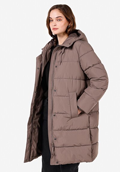 صورة من معطف نسائي مقاوم للماء مقنع مقنع مقنع عادي