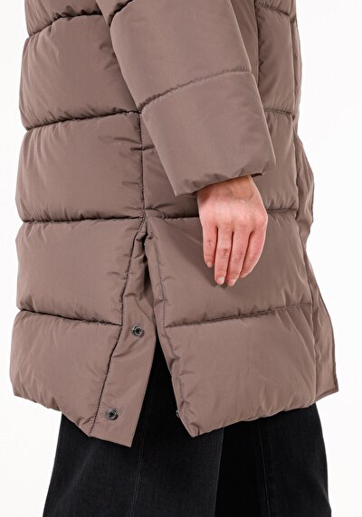 اعرض التفاصيل لـ معطف نسائي مقاوم للماء مقنع مقنع مقنع عادي