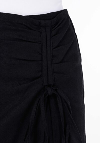 اعرض التفاصيل لـ ميدي تنورة مستقيمة نسائية أسود تنورة