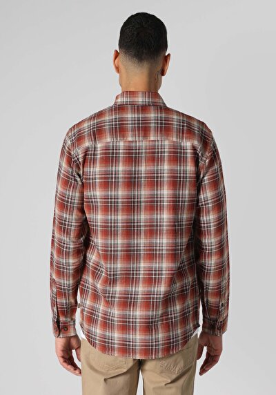 صورة من قميص رقبة منقوشة رجالي متعدد الألوان كم طويل قميص