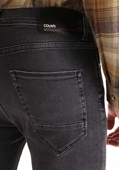 اعرض التفاصيل لـ Skinny Fit خصر منخفض ساق ضيقة جينز رجالي أزرق كحلي