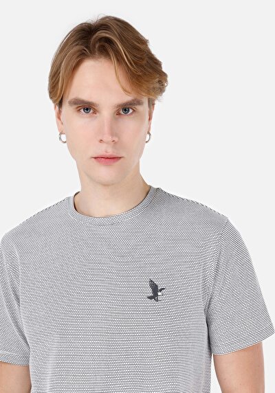 اعرض التفاصيل لـ عادي قصة رقبة مستديرة رجالي أبيض كم قصير تي شيرت