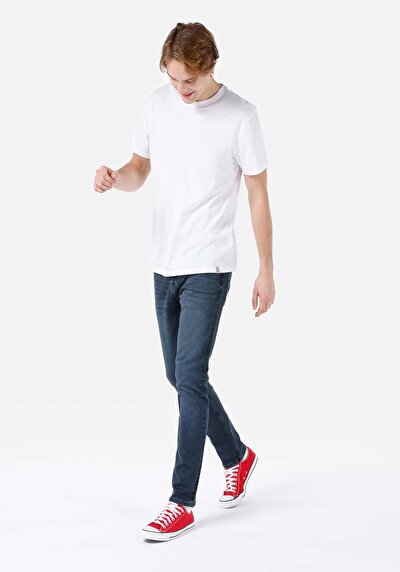 اعرض التفاصيل لـ مستقيم  جينز نيلي غامق للرجال