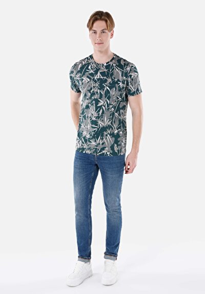 اعرض التفاصيل لـ   رقبة مستديرة مطبوعة رجالي متعدد الألوان كم قصير تي شيرت