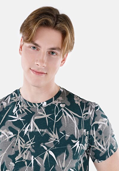 اعرض التفاصيل لـ   رقبة مستديرة مطبوعة رجالي متعدد الألوان كم قصير تي شيرت