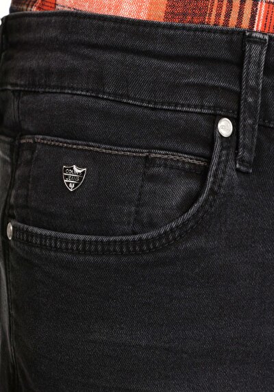 اعرض التفاصيل لـ سليم  خصر منخفض ساق ضيقة جينز أسود للرجال