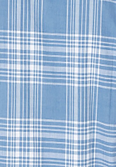 اعرض التفاصيل لـ قميص عادي رقبة منقوشة رجالي أزرق كم طويل قميص