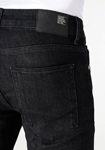 اعرض التفاصيل لـ مستقيم  خصر منخفض مستقيم الساق الجينز النيلي للرجال