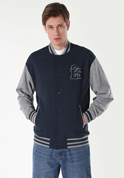 اعرض التفاصيل لـ أزرق بحري للرجال جاكيت سترة