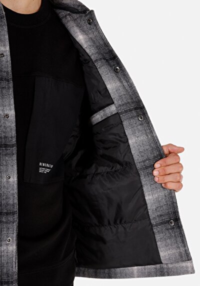 اعرض التفاصيل لـ معطف رجالي رمادي عادي