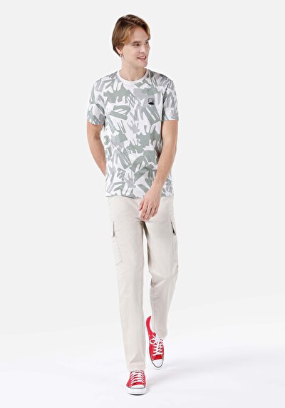 صورة من عادي   الخصر مستقيم الساق رجالي بيج