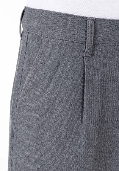 اعرض التفاصيل لـ Carrot Fit منتصف الخصر مستقيم الساق الرجال السراويل الرمادية