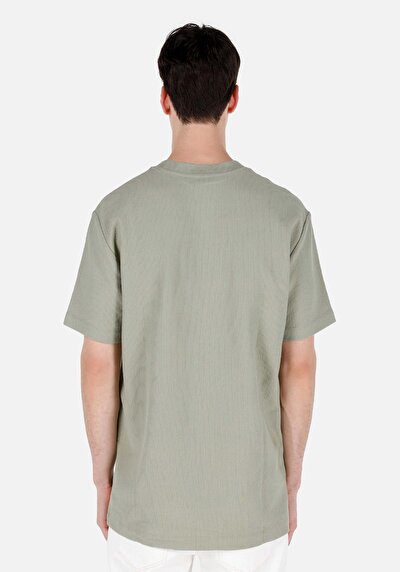 اعرض التفاصيل لـ كومفورت فيت رقبة مستديرة مستقيم رجالي أخضر كم قصير تي شيرت