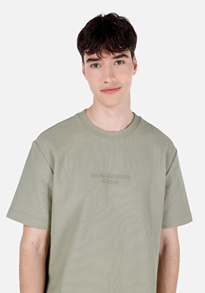 اعرض التفاصيل لـ كومفورت فيت رقبة مستديرة مستقيم رجالي أخضر كم قصير تي شيرت