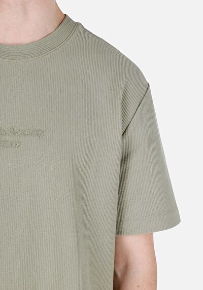 اعرض التفاصيل لـ كومفورت فيت رقبة مستديرة مستقيم رجالي أخضر كم قصير تي شيرت