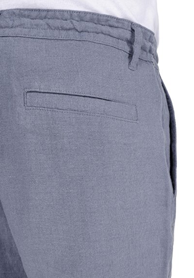 اعرض التفاصيل لـ عادي   الخصر مستقيم شورت رجالي أزرق