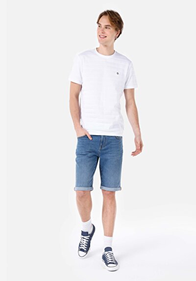 صورة من مستقيم الخصر المنخفض شورت نيلي جان للرجال