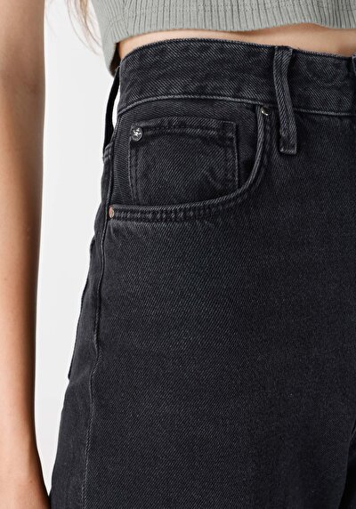 اعرض التفاصيل لـ   خصر عالي ساق واسعة نسائي نيلي جينز