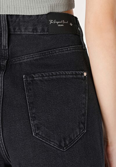 اعرض التفاصيل لـ   خصر عالي ساق واسعة نسائي نيلي جينز