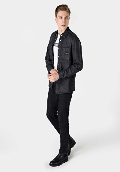 اعرض التفاصيل لـ أزرق للرجال قميص  كم طويل