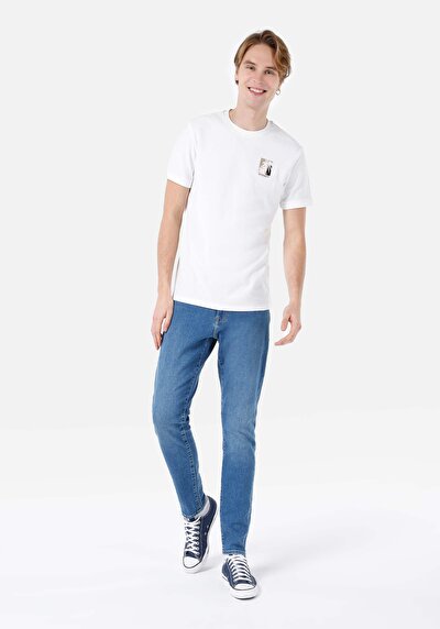 صورة من نحيف  خصر منخفض ضيق الساق جينز رجالي