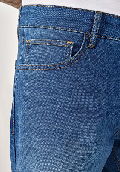 اعرض التفاصيل لـ عادي   الخصر مستقيم رجالي شورت أزرق داكن