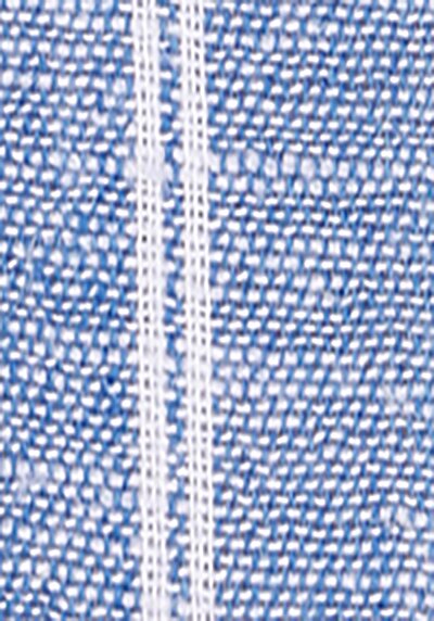 اعرض التفاصيل لـ مقاس عادي رقبة على شكل V مخطط نسائي أزرق كم قصير قميص