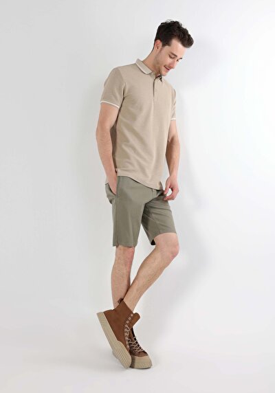 اعرض التفاصيل لـ عادي قصة بولو رقبة مستقيمة رجالي بيج كم قصير تي شيرت