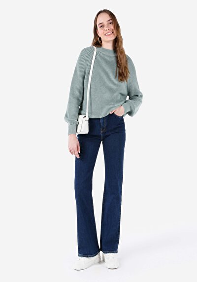 صورة من عادي   الخصر حذاء نسائي جينز نيلي