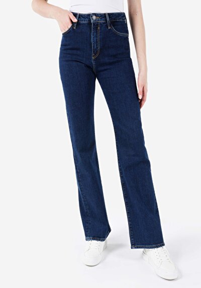 صورة من عادي الخصر حذاء نسائي جينز نيلي